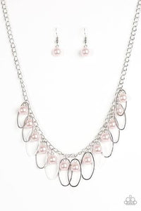 Paparazzi Accessories Party Princess Pink Necklace & Earrings 