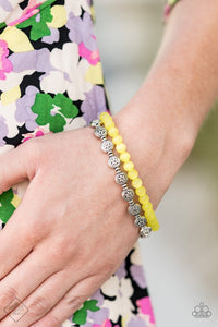 Paparazzi Accessories Dewy Dandelions - Yellow Bracelet 