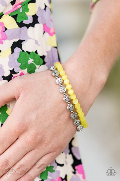 Paparazzi Accessories Dewy Dandelions - Yellow Bracelet 