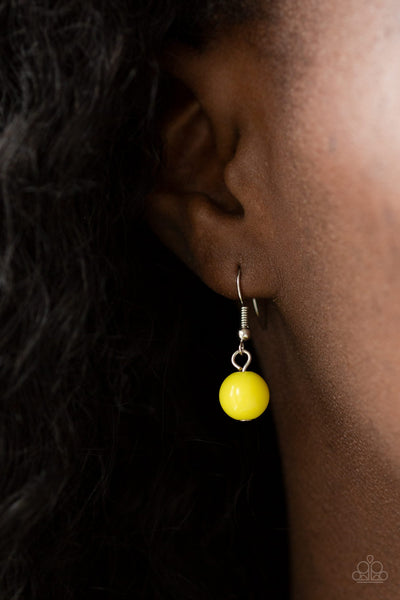 Paparazzi Accessories Everyday Eye Candy - Yellow Necklace & Earrings 