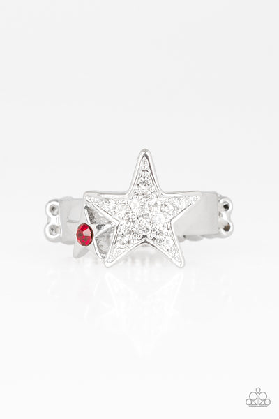 Paparazzi Accessories Star-Spangled Starlet - Red Ring