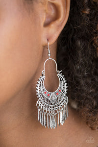 Paparazzi Accessories Walk On The Wildside - Red Earrings 
