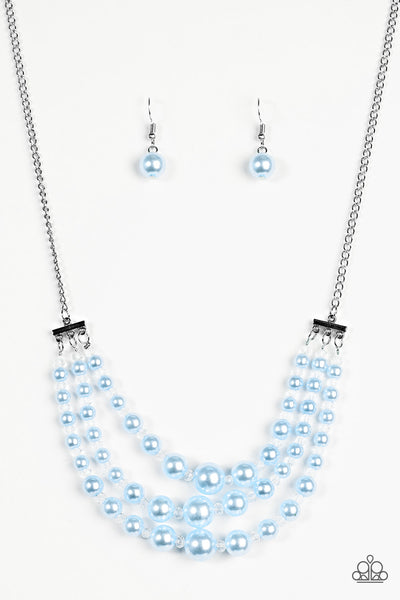 Paparazzi Accessories Spring Social - Blue Necklace & Earrings 