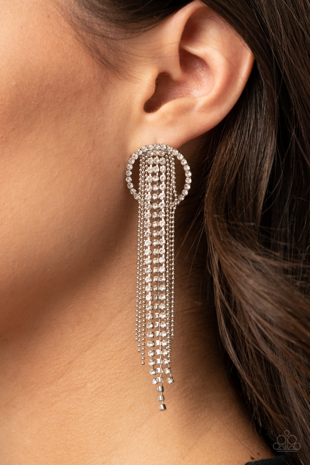 Paparazzi Accessories Dazzle by Default - White Earrings 