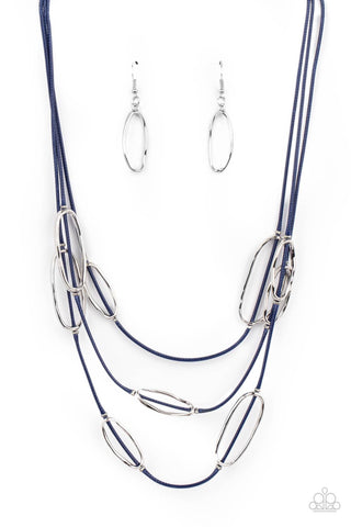 Paparazzi Accessories Check Your CORD-inates - Blue Necklace & Earrings