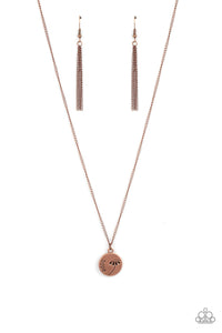 Paparazzi Accessories Hold On To Hope - Copper Necklace & Earrings
