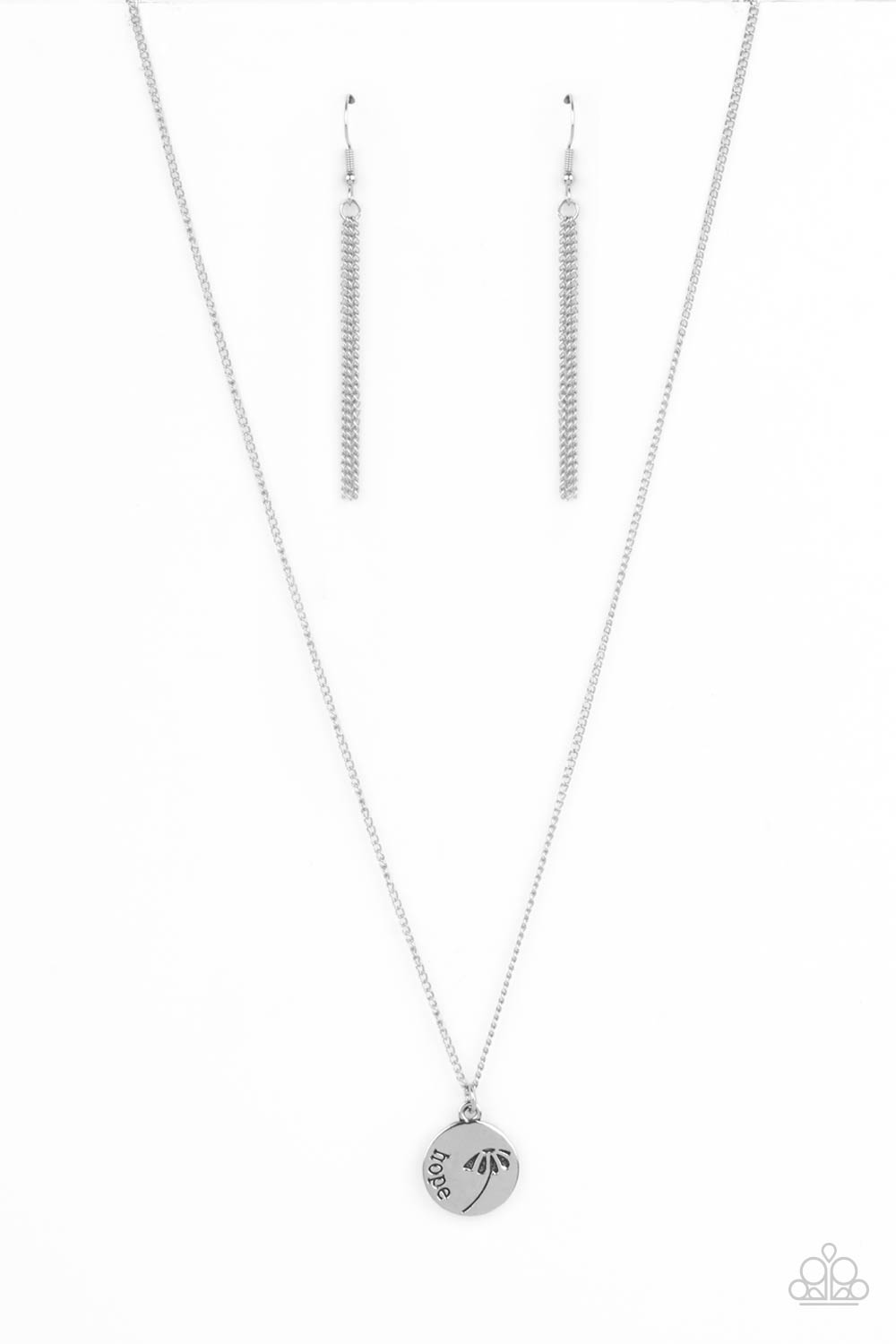 Paparazzi Accessories Hold On To Hope - Silver Necklace & Earrings