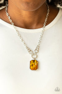Paparazzi Accessories Queen Bling - Yellow Necklace & Earrings 