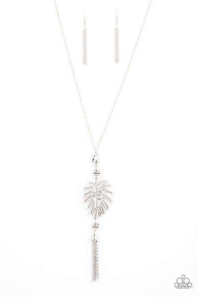 Paparazzi Accessories Palm Promenade - Silver Necklace & Earrings