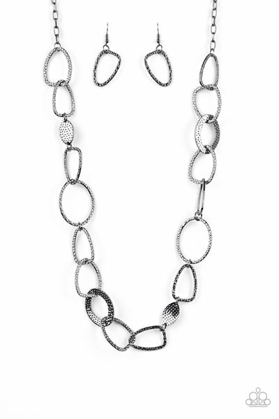 Paparazzi Accessories Metro Nouveau - Black Necklace & Earrings 