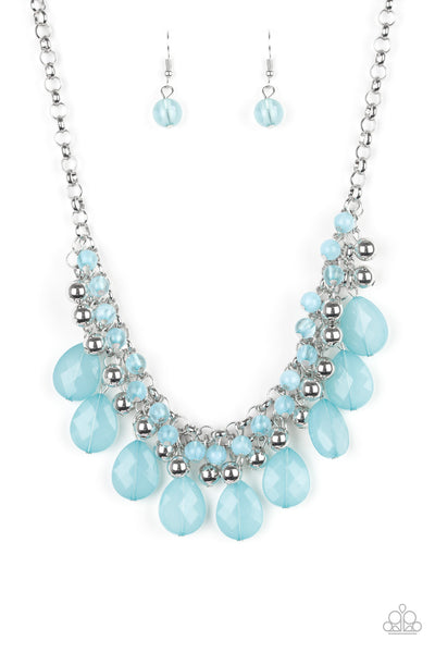 Paparazzi Accessories Trending Tropicana - Blue Necklace Earrings 