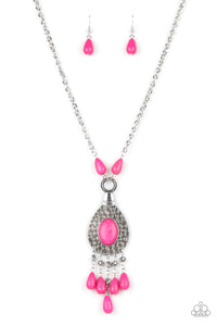 Paparazzi Accessories Cowgirl Couture - Pink Necklace & Earrings