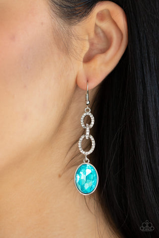 Paparazzi Accessories Extra Ice Queen - Blue Earrings 