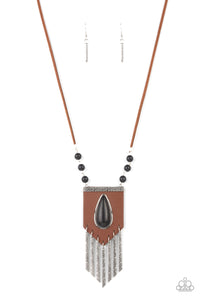 Paparazzi Accessories Enchantingly Tribal - Black Necklace & Earrings