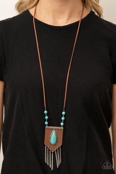 Paparazzi Accessories Enchantingly Tribal - Blue Necklace & Earrings