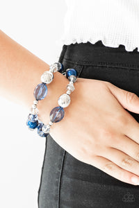 Paparazzi Accessories Downtown Dazzle - Blue Bracelet 