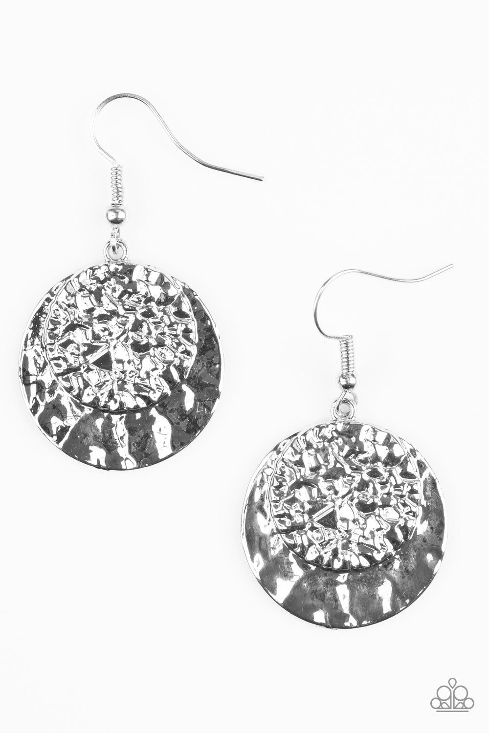 Paparazzi Accessories Texture Tribute - Silver Earrings 