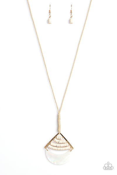 Paparazzi Accessories Beach Beam - Gold Necklace & Earrings 