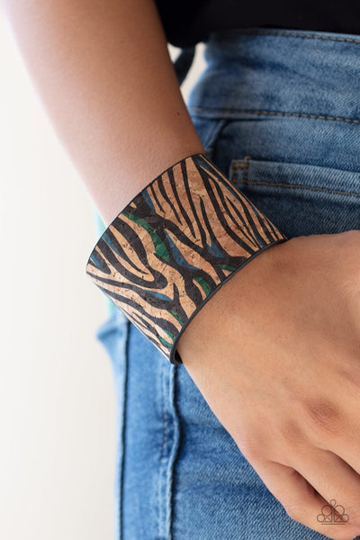 Paparazzi Accessories Show Your True Stripes - Blue Bracelet 