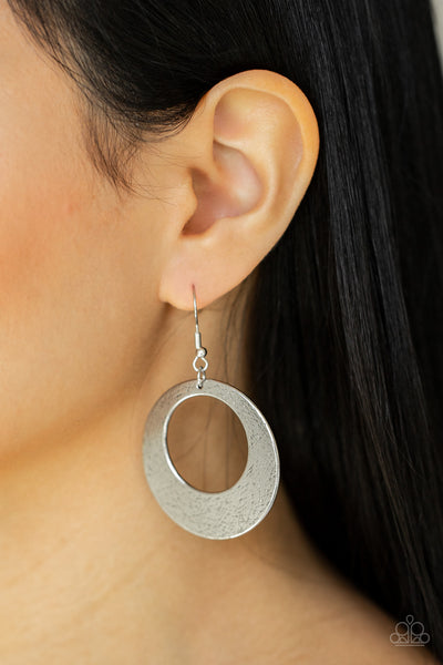 Paparazzi Accessories Outer Plains - Silver Earrings