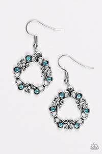 Paparazzi Accessories Whimsy Wreaths - Blue Earrings 