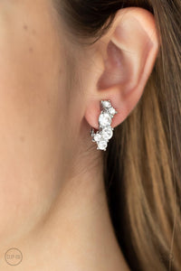 Paparazzi Accessories Cosmic Celebration - White Clip - On Earrings