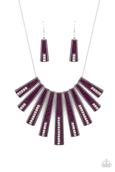 Paparazzi Accessories FAN-tastically Deco - Purple Necklace & Earrings