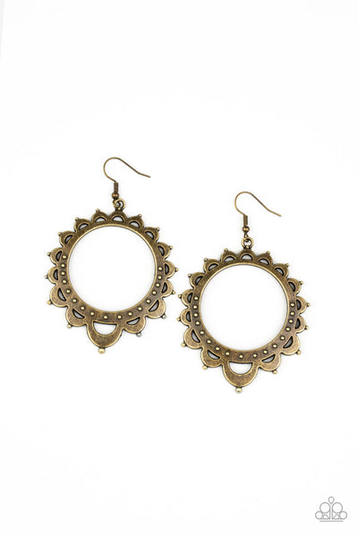 Paparazzi Accessories Casually Capricious - Brass Earrings 