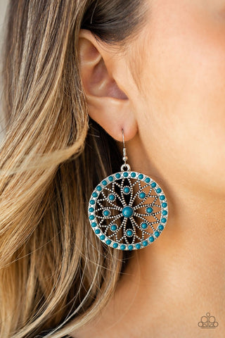 Paparazzi Accessories Merry Mandalas - Blue Earrings 