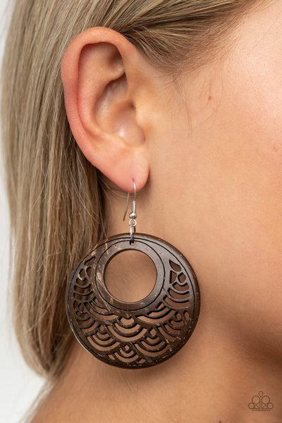 Paparazzi Accessories Tropical Canopy - Brown Earrings 