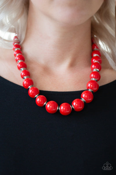 Paparazzi Accessories Everyday Eye Candy - Red Necklace & Earrings 