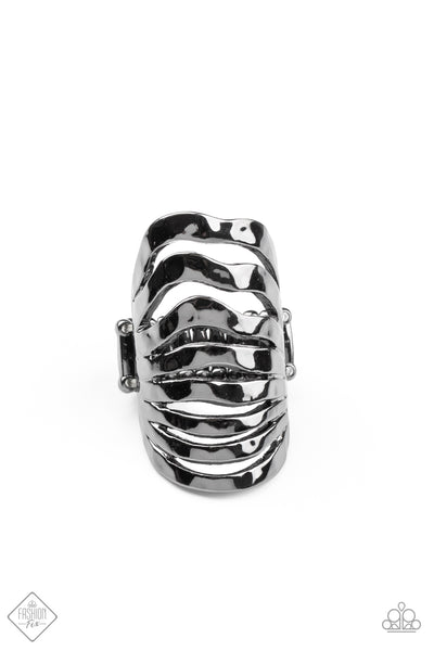 Paparazzi Accessories Sound Waves Black Ring