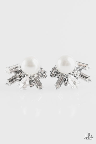Paparazzi Accessories Radical Radiance - White Post Earrings 