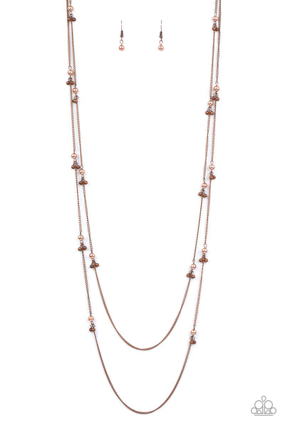 Paparazzi Accessories Ultrawealthy - Copper Necklace & Earrings 