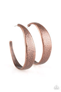 Paparazzi Accessories HOOP and Holler - Copper Earrings 