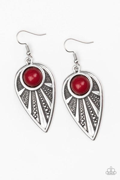 Paparazzi Accessories Take A WALKABOUT - Red Earrings 