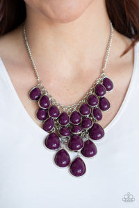 Paparazzi Accessories Shop Til You TEARDROP - Purple Necklace & Earrings 