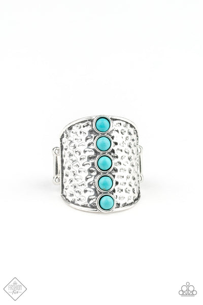 Paparazzi Accessories A Line In The SANDSTONE Blue Ring