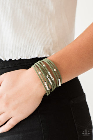 Paparazzi Accessories Back To BACKPACKER - Green Bracelet 