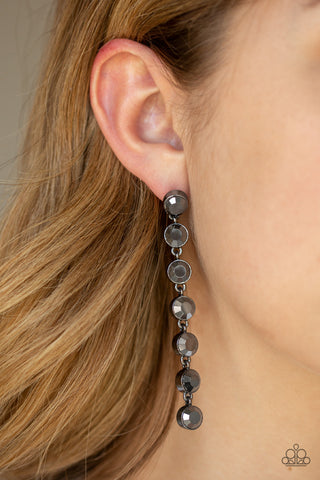 Paparazzi Accessories Dazzling Debonair - Black Earrings 