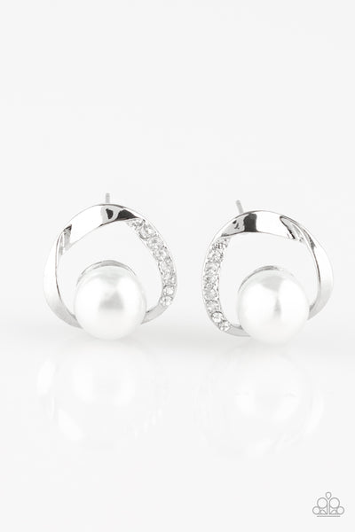 Paparazzi Accessories Stylishly Suave - White Earrings 