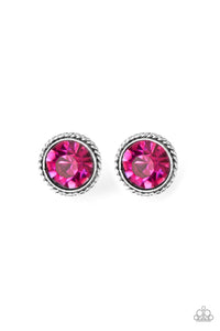 Paparazzi Accessories GLAM Over - Pink Post Earrings 