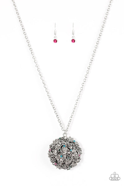 Paparazzi Necklace Royal In Roses - Multi