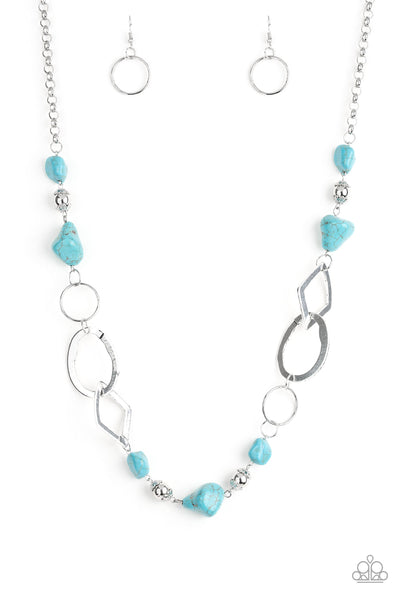 Paparazzi Accessories Thats TERRA-ific! - Blue Necklace & Earrings 