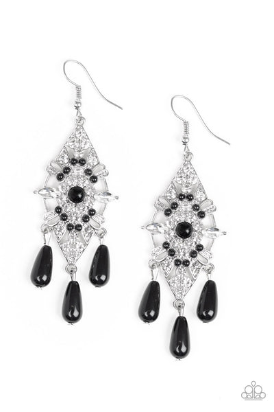 Paparazzi Accessories Majestic Mood - Black Earrings 