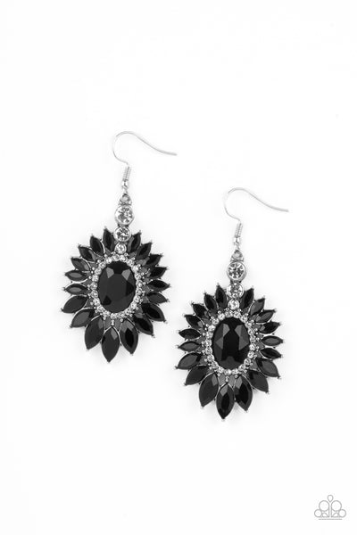 Paparazzi Accessories Big Time Twinkle Black Earrings