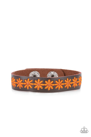 Paparazzi Accessories Wildflower Wayfarer - Orange Bracelet