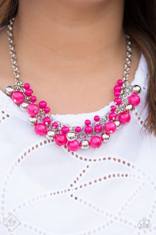 Paparazzi Accessories For the Love of Fashion - Pink Necklace & Earrings 