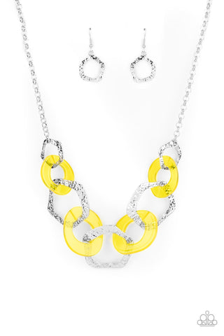 Paparazzi Accessories Urban Circus - Yellow Necklace & Earrings