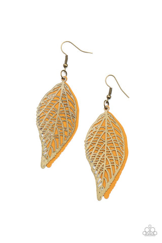 Paparazzi Accessories Leafy Luxury - Brass Earrings